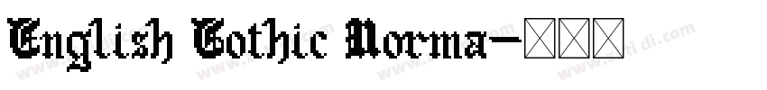 English Gothic Norma字体转换